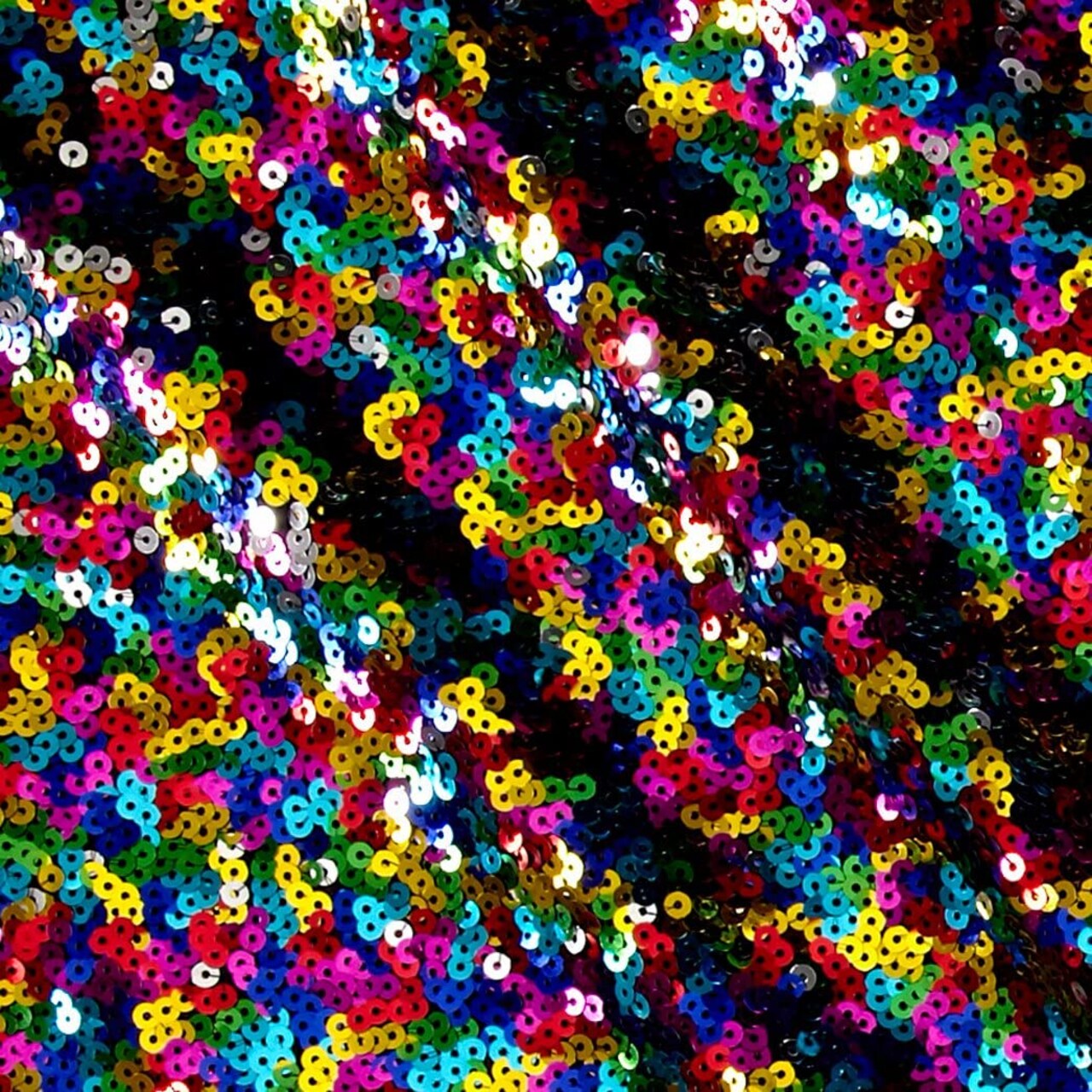 1 Yard Confetti Glitter Embroidered Sequin Fabric 52" Width Polyester for DIY Sewing, Curtain & Tablecloth